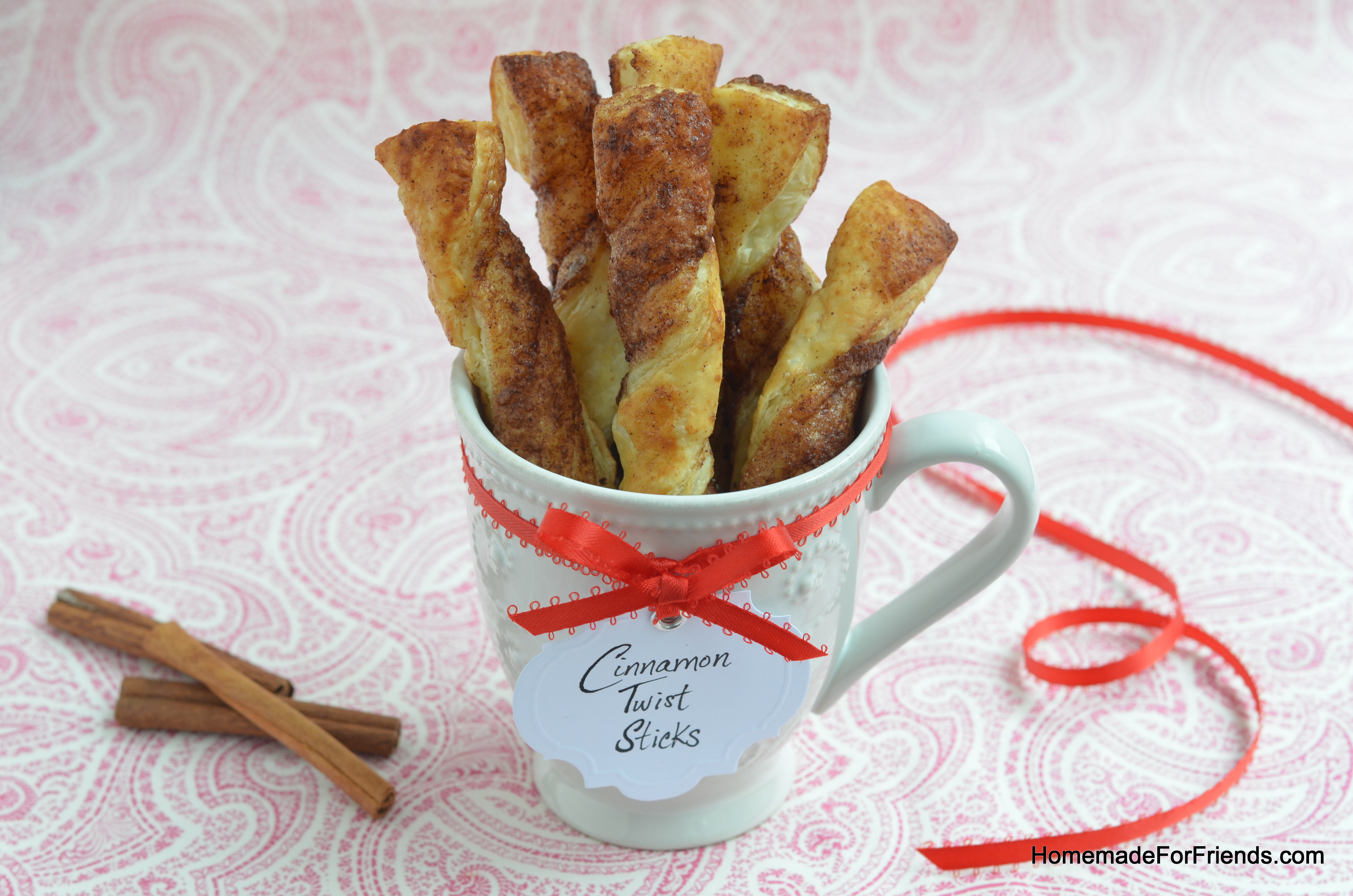 Bring these little cinnamon twist sticks to a holiday brunch and you'll be adored by all.