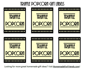 Free Labels for your Truffle Popcorn!